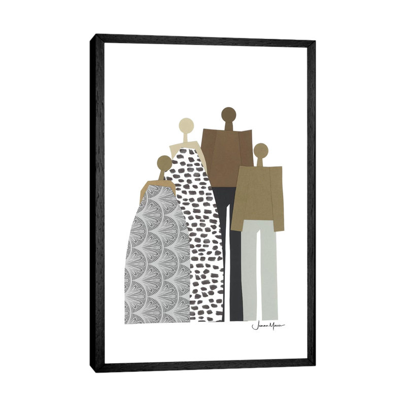 Diverse Family Portrait 1 Piece Wall Art on Canvas, 66.04cm H x 45.72cm W x 3.81cm D, Black Framed
