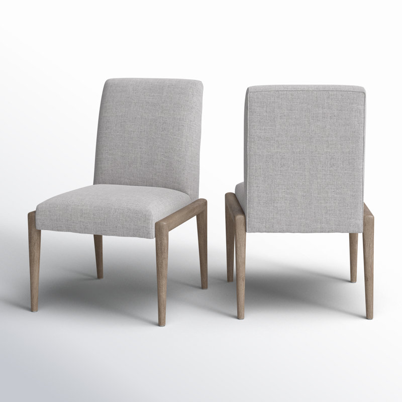 Linen Parsons Chair in Cream, Gray
