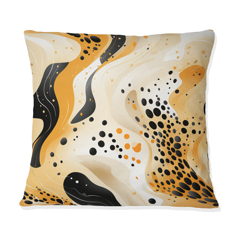 Abstract Throw Pillow, 16" H x 16" W