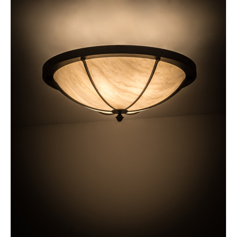 Dominga 6 - Light Flush Mount, Oil Rubbed Bronze, 12" H x 30" W x 30" D