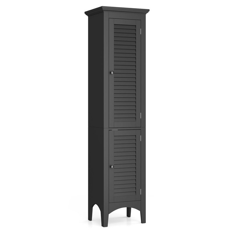 Nixin Linen Cabinet, Black