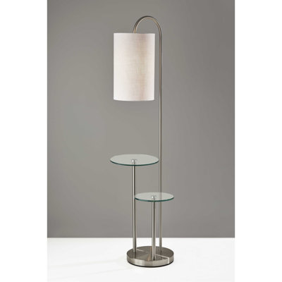 Lebofsky 66'' Chrome Tray Table Floor Lamp