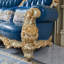 Chaise de salon de style européen sculptée.