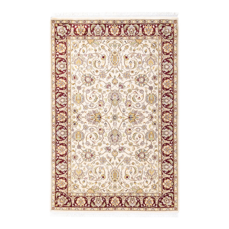 Classic One-of-a-Kind 4'2" x 6'3" Hand Knotted Area Rug