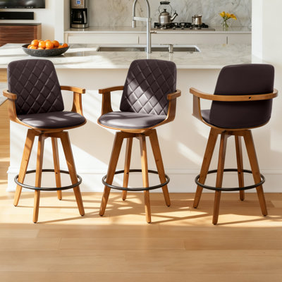 Sitaram Swivel Bar Stools (Set of 3)