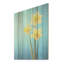 Jonquilles jaunes et vertes - Art mural en bois jonquilles sur bois de pin naturel-1261666629
