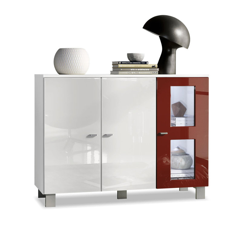Mccombs 107cm Sideboard, With LED, Bordeaux