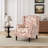 Duward Rococo Orange Floral Upholstered Wingback Accent Chair With Nailhead Trim-1021908638
