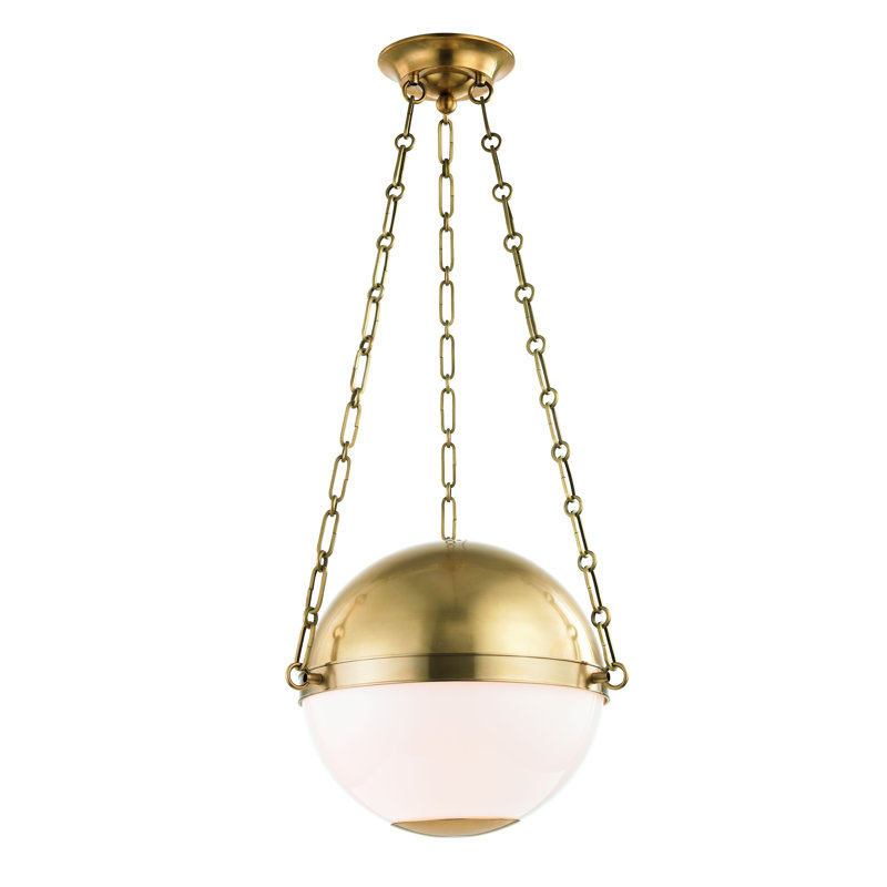 Luminaire suspendu Sphere No.2 par Mark D. Sikes, Laiton vieilli