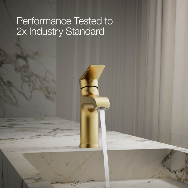 Hint Centerset Bathroom Sink Faucet 1.2 GPM, Brushed Brass