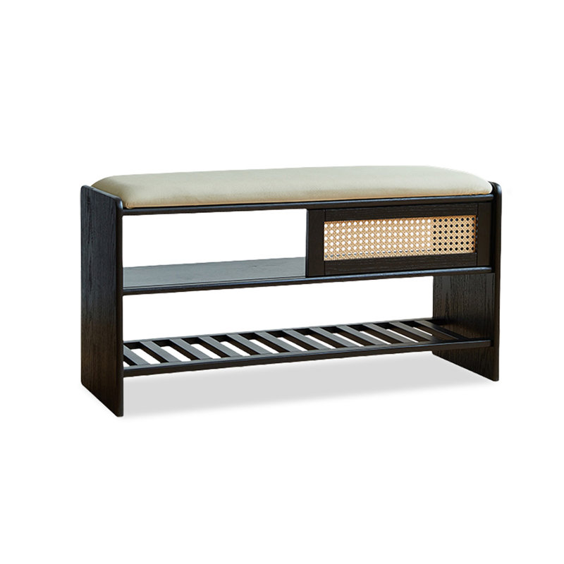 Black Upholstered Bench
