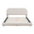 Teddy Fleece Queen Size Upholstered Platform Bed With Thick Fabric,  Frame And Stylish Curve-Shaped Design, Beige-1519834560-1519834565
