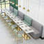 Banc rembourré en similicuir Simple Elegant Cafe Dessert Shop-100943841