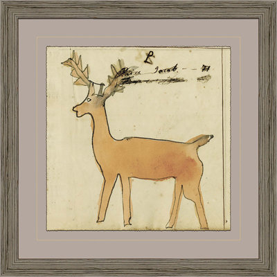 Deer- Mennonite Ledger Drawing Giclee Print