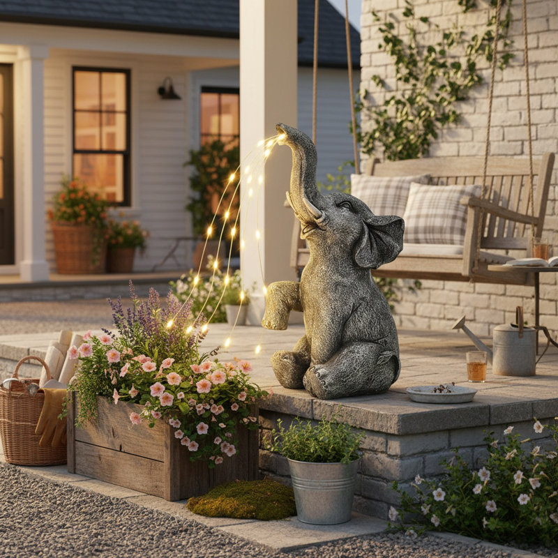 Animals Weather Resistant Resin Garden Statue