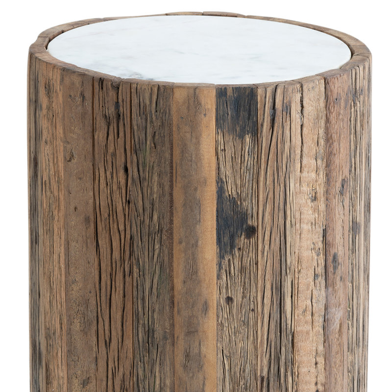 Eli Wood Side Table (Short), 21.5" H x 13.5" W x 13.5" D