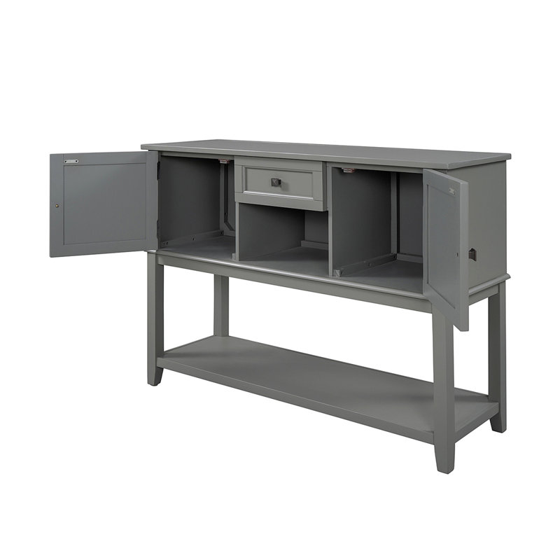 Console avec tiroirs, Gris