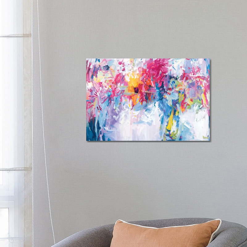 Lavender Flowers In My Hand by Amira Rahim - Wrapped Canvas Painting, 66.04 cm H x 45.72 cm W x 1.91 cm D