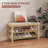Bamboo Shoe Bench, 3-Tier Entryway Bench With Storage And Cushion, Shoe Organizer For Entryway, Hallway, Holds Up To 331 Lbs, 35.4 X 11.4 X 19.3 Inches, Cream White