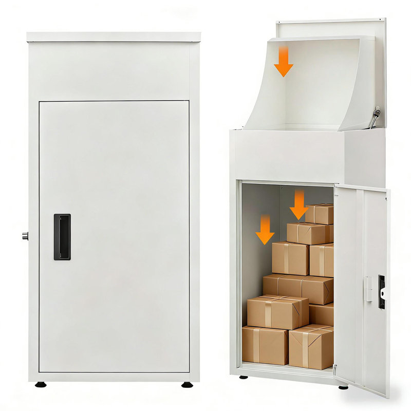 Package Delivery Boxes For Outside, Metal Parcel Drop Box, Large Package Drop Boxes, Anti-theft Parcel Mailbox With Coded Lock, Waterproof Parcel Storage Box For House
