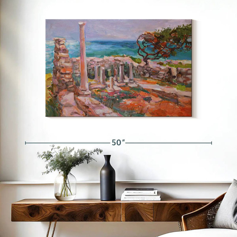 Lilie Aegean Sea Columns, 26" H x 39" W