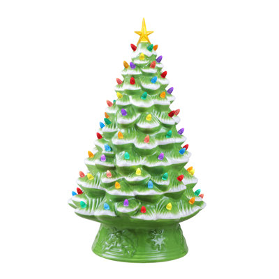 18 in. Nostalgic Ceramic Tree - Lime Green