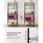 Kitchen Storage Rack 6 Shelves 6 Hooks Steel Frame Baker's Rack for Microwave-265756470-265756471