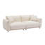Canapé moderne pour causeuse 3 + 1 pour le salon, canapé Sherpa avec pieds en métal, canapé 3 places, canapé avec cadre en bois massif et 2 coussins-22791197
