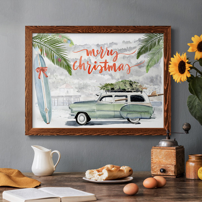 «So Cali Christmas Collection A», peinture sur toile encadrée, Érable, H 22 po x l 32 po x P 1,5 po