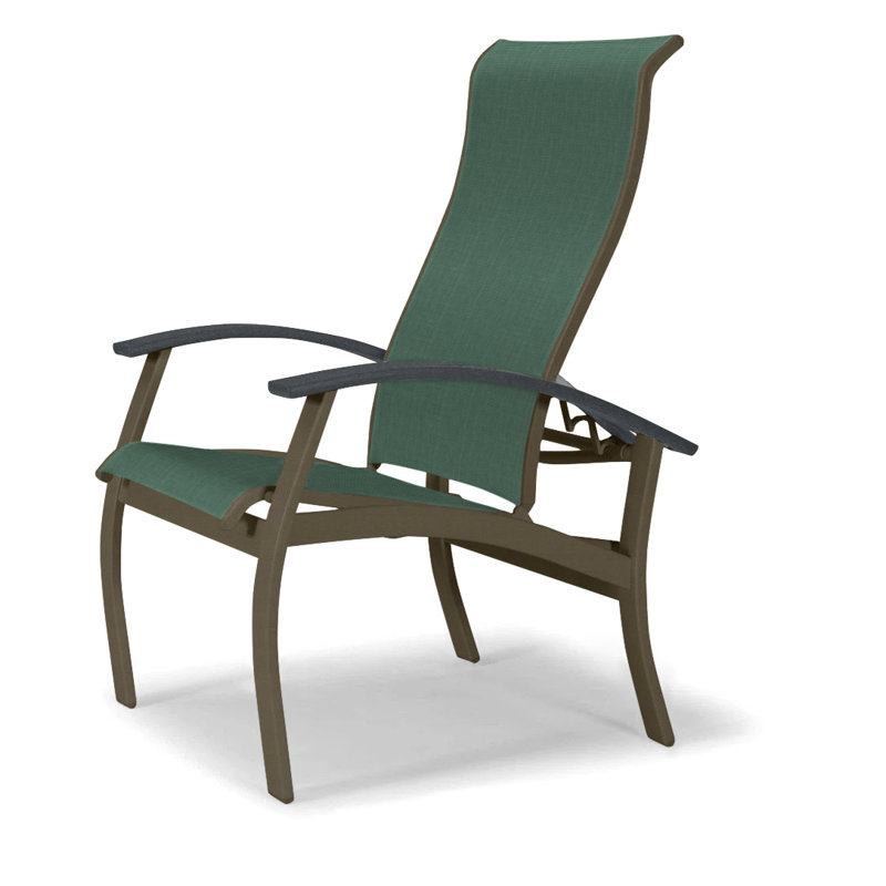 Chaise de patio Askar, Graphite classique, Vert forêt 22D Sunbrella® vert, Bois de plage texturé