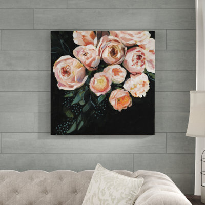 Peachy Blooms II by Victoria Borges - Wrapped Canvas Painting