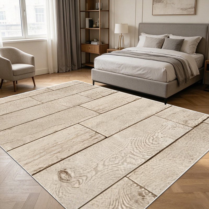 1PC Light Rustic Wood Plank Pattern area rugs for Living Room, Soft and Comfortable, Suitable for all seasons, easy-to-maintain, machine washable Indoor floor mat, Under Table Farmhouse suitable for kitchen, dining room, bedroom, entryway, patio,