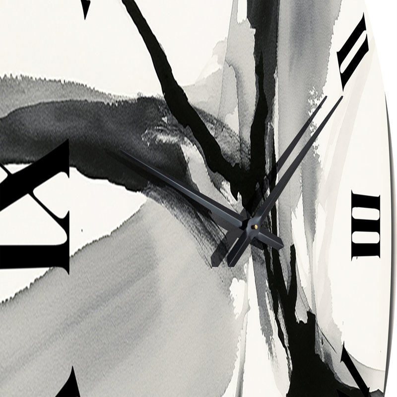 Abstract Neutral IV Metal Wall Clock, Large