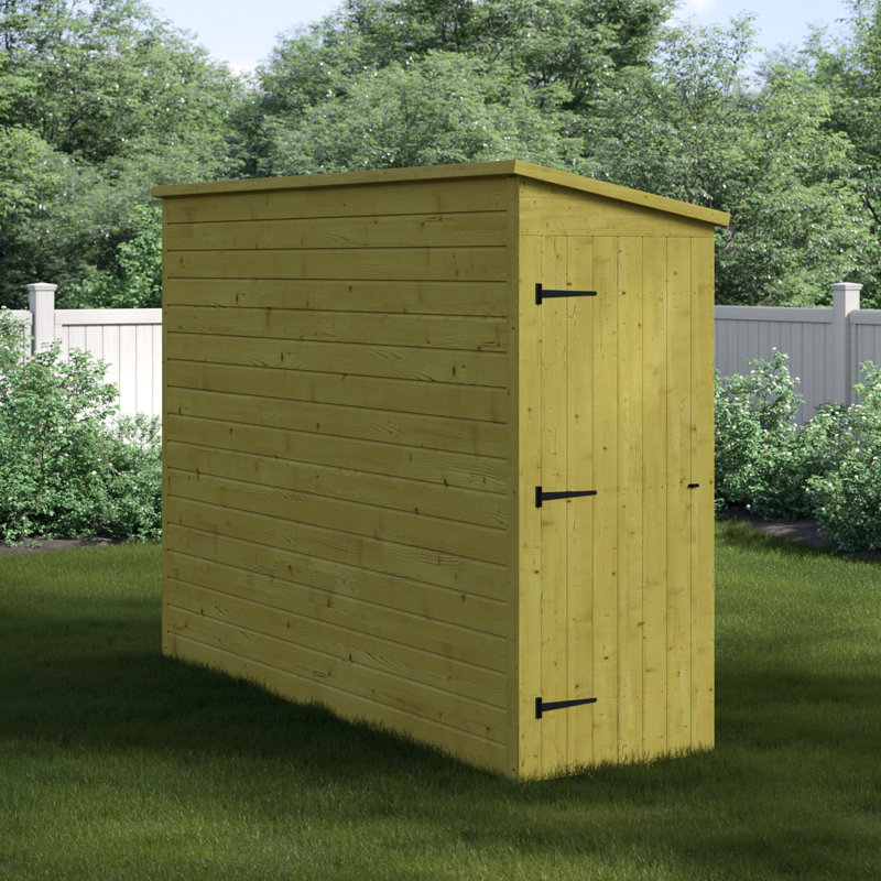 Shiplap Pent Wooden Shed, 3 Ft. W x 9 Ft. D, Right Side Panel