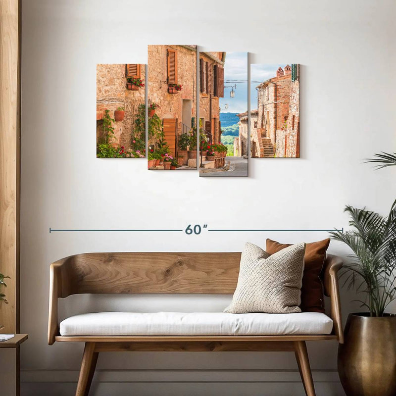Nicci Medieval Tuscan Town, 27" H x 43" W