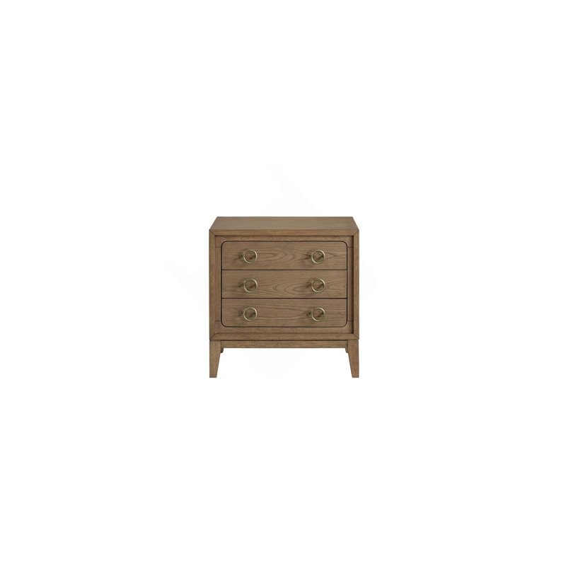 Table de chevet 3 tiroirs avec finition USB au lait