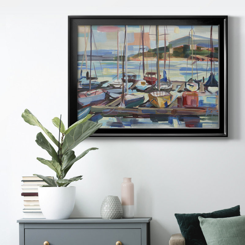 Leschi Evening - reproduction d'art sur toile, H 18,5 po x l 24,5 po x P 1,5 po, Noir