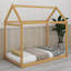 Lit en bois, lit sur pied avec lattes de bois, lit simple