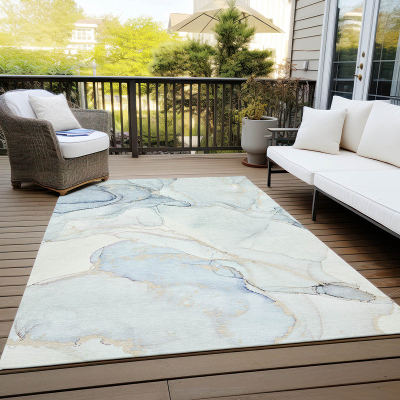 Tapis intérieur / extérieur Alfonzo avec envers antidérapant, Rectangle 5 pi x 7 pi 6 po