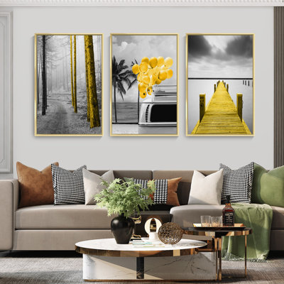 Contrast - ensemble de 3 reproductions sur toile