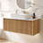 Modern 35.4" Single Bathroom Vanities,Floating Vanitiy with White Table top, Solid Wood Cabinet, Pre-Assembled-80570924-80570922