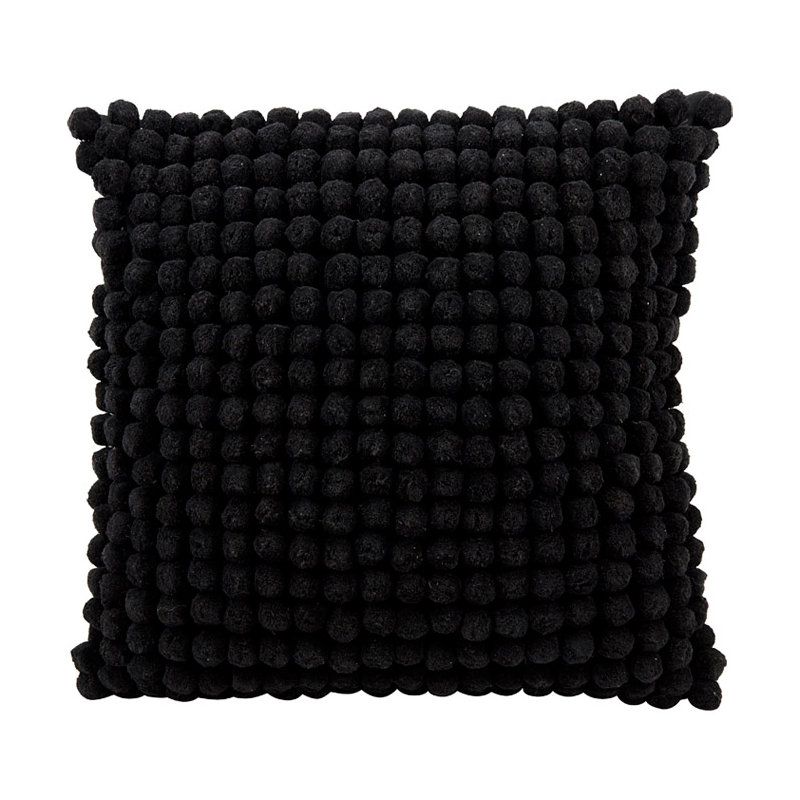  Square Pillow Cover & Insert, Black