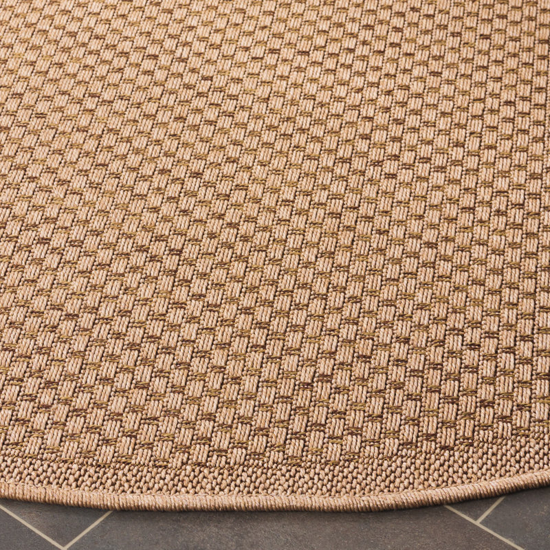 Tapis d'intérieur / extérieur de couleur unie Panchuri Performance, Rond 6 pi 7 po