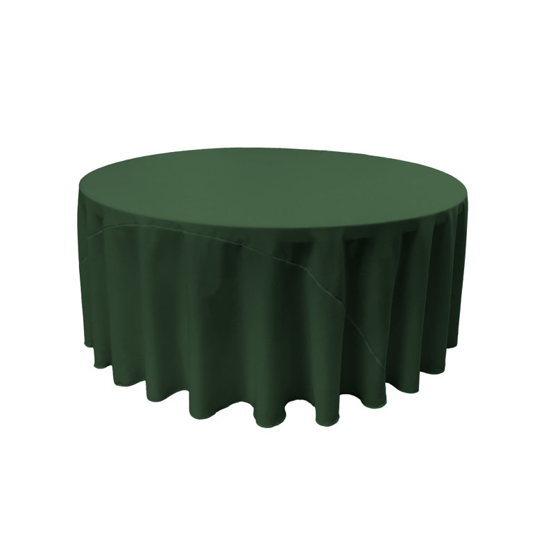 Solid Color Round Tablecloth - Basics by Wayfair™, 132" Round, Hunter Green