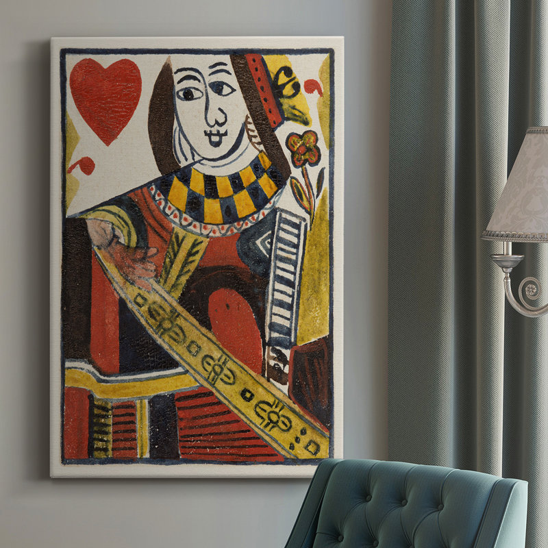 Cartes rétro I - peinture sur toile tendue, H 12 po x l 8 po x P 1 po