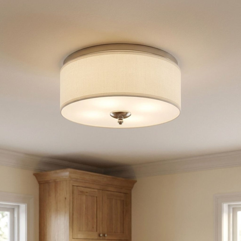 Blanche 3-Light Brushed Nickel Flush Mount Light