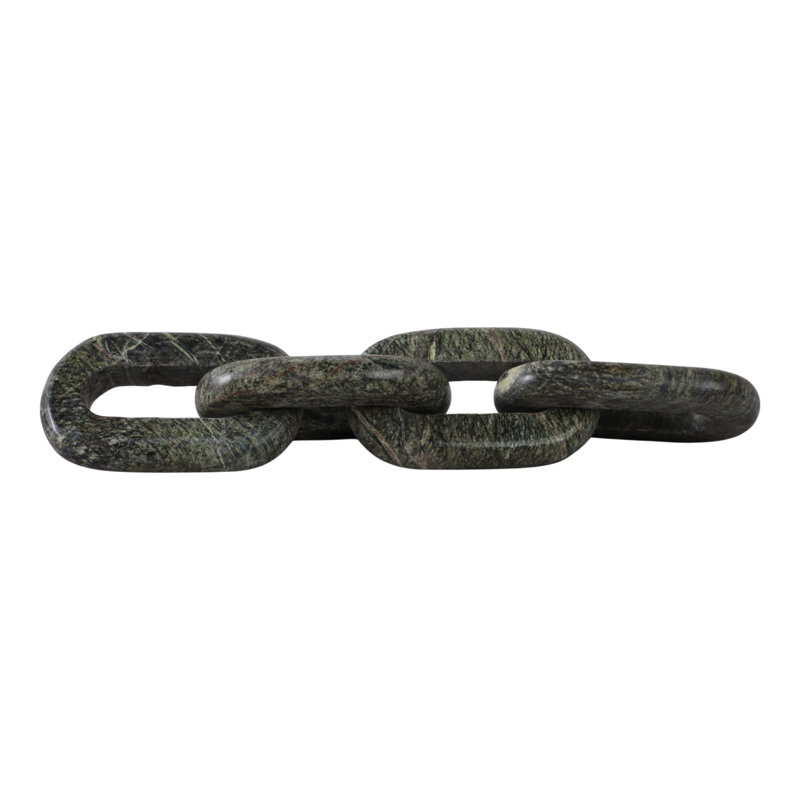 Sagebrook Home 14X3" 4-Link Marble Chain, Green