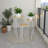 3Pc Nesting Plant Stand Table Set, Brown Wood, Open White Metal Base