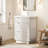 24" Single Bathroom Vanity With Fluted Panel Design And  Ceramic Sink-1108493370