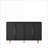 Sideboard, Modern Black Buffet Cabinet with Fluted Panels &amp; Adjustable Shelves | MDF